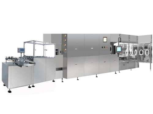 2~100ml粉針劑洗、烘、分裝、軋蓋、貼標(biāo)生產(chǎn)線